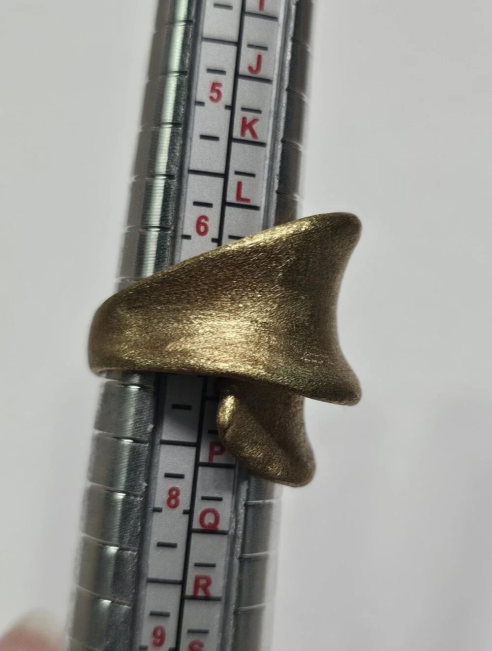RJ Graziano Brutalist Sculptural Wave Ring Size 7 Gold Statement Ring